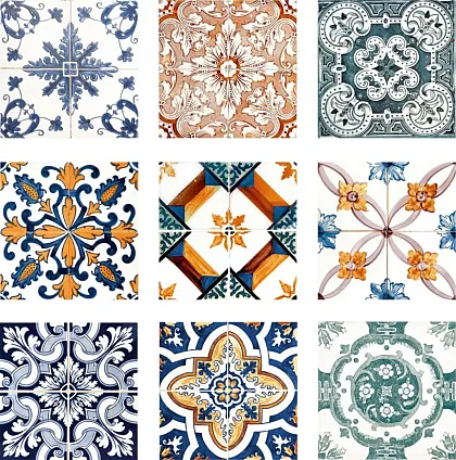 Фото керамическая плитка DeShun Ceramics Mix Art Decor DC09 20x20 Китай