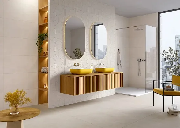 Фото Керамогранит Metropol P0007698 Tunez White Digital Soft 90x90 Испания