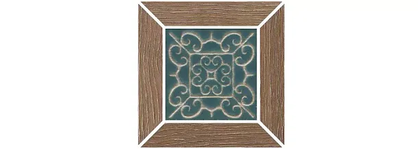 Фото Kerama Marazzi Декор Тровазо наборный коричневый светлый матовый 13x13x0,9 (ID157) Россия