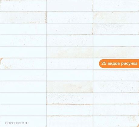 Фото Керамическая плитка ribesalbes hope white 7,5x30 Испания