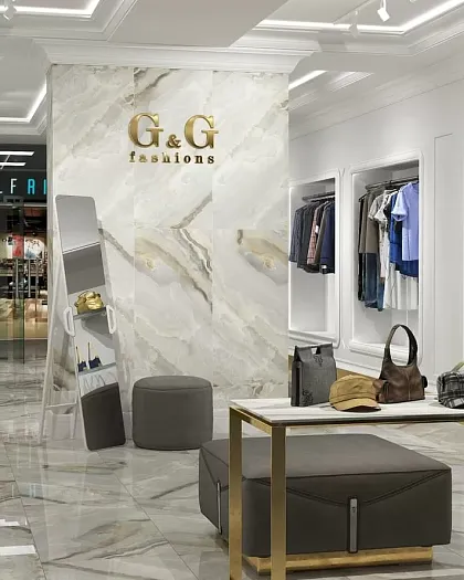 Фото Керамогранит Royal Onyx Grey 60x120 Индия