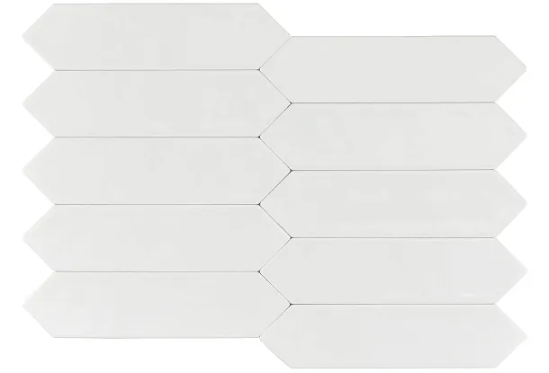 Фото Плитка Smile Tile Picket Bianco 7.5x30 Индия