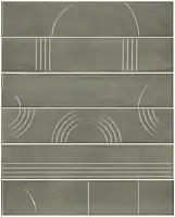 Фото Панно Мажорель зелёный глянцевый (из 6 частей 6х28,5) 36x28,5x1 (KMP3STA003RN6X)