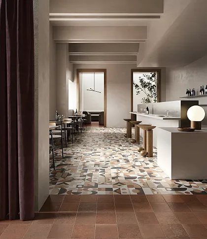 Фото Керамогранит CIR 1086528 Italica Modulare 39 Terra Dolce (комплект 2шт 20x20, 1шт 20x40, 2шт 40x40, 1шт 40x60,8) Италия