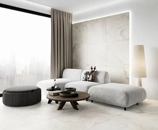 Фото Керамогранит Laparet Galatea Crema Кремовый Карвинг 80X80 Россия