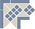 Декоративная вставка Top Cer Corner LISBON with 1 strip (Tr.16 Dots 11 Strips 11) 21.5х21.5