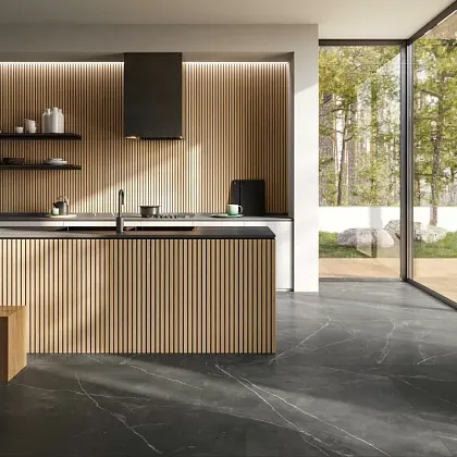 Фото Керамогранит Flaviker PF60013316 Supreme Memories Quarzite Luna Soft 3D R 120x280 Италия