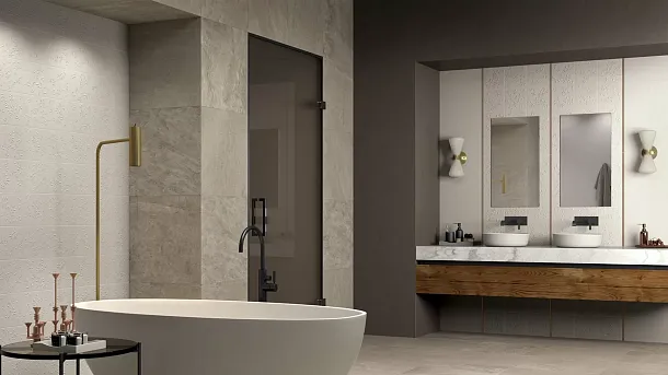 Фото Плитка E055 4D Diamond White Decor 40x80 Италия