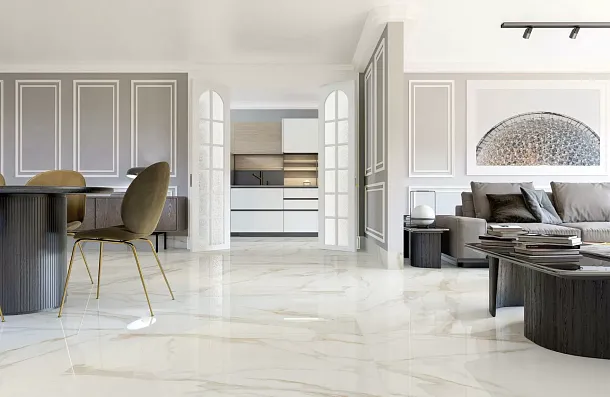 Фото Керамогранит Calacata Gold 1 Compacglass Rect. 60X60 (017.840.0001.11841) Испания