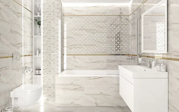 Фото Мозаика MM60130A Happy Декор мозаичный бежевый 20х60 Россия