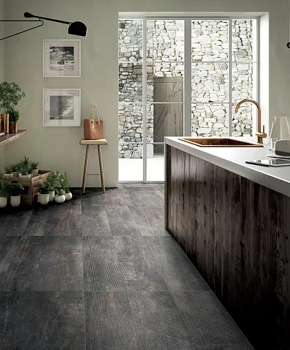 Фото Керамогранит 1067946 Fossil Lines Piombo Ret 30x120 Италия