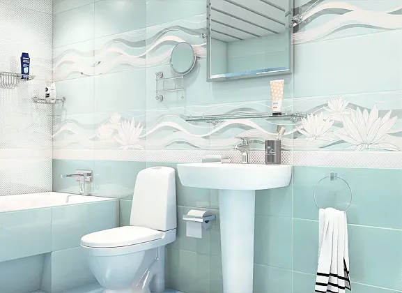 Фото Плитка WT9LST16 Luster Aquamarine 25х50 Россия