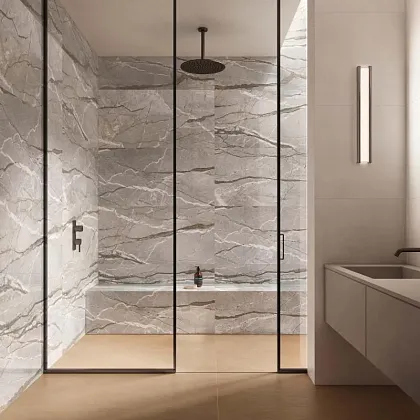 Фото Керамогранит Flaviker PF60014653 Supreme Hedonism Patagonia Blue Lux 3D R 120x280 Италия