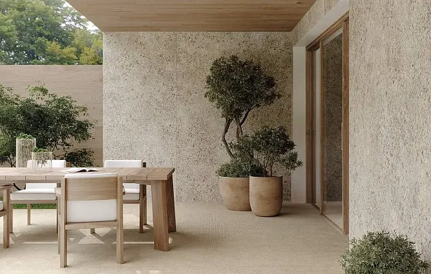 Фото Керамогранит FAP Ceramiche fTN5 Materia Eclettica Beige Matt R9 RT 80x80 Италия