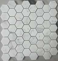 Фото Мозаика LeeDo Ceramica Pietrine Dolomiti bianco POL hex 23x40x7