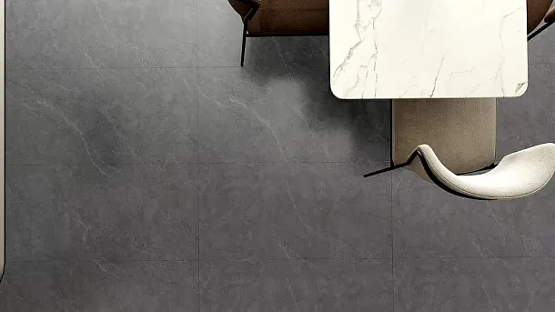 Фото Керамогранит Cateye Dark Grey Grains Soft-Polished Mould 60x120 (BHW-0024) Китай