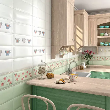 Фото Бордюр POD007 Карандаш Бисер розовый 20*0.6 Россия