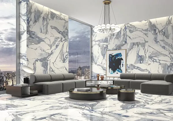 Фото Керамогранит Geotiles Crash Blanco Satin Matt 120x280 Испания