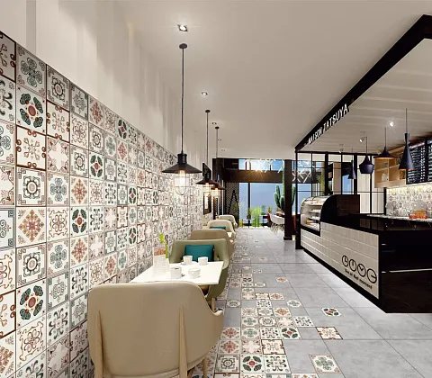 Фото керамическая плитка DeShun Ceramics Art Decor DC271 20x20 Китай