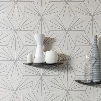 Фото Керамогранит R8WV Stratford White Struttura Foglia 3D 60x120 Италия