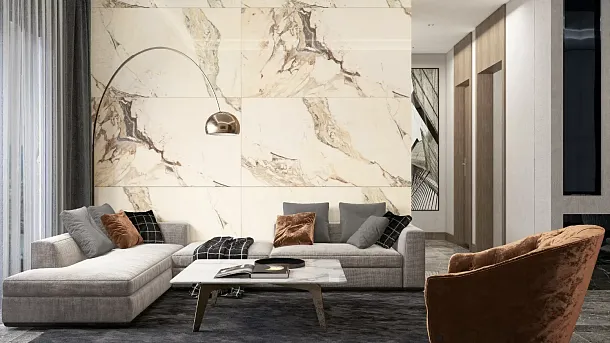 Фото Керамогранит Calacutta Pink Glossy 80x160 Индия