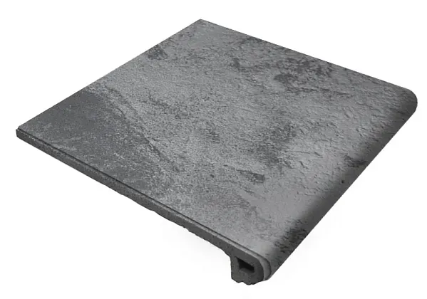Фото Ступень Gres de Aragon 906860 Peldano Redondo 33 Metal Black 32.5x33 Испания