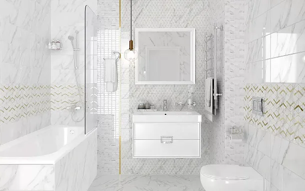 Фото Декор Camelot Wing белый 20х60 Россия