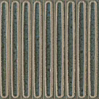 Фото Декор чипсет Далия бирюзовый тёмный глянцевый 20x20x0,95 (KMD2SOB002BN)