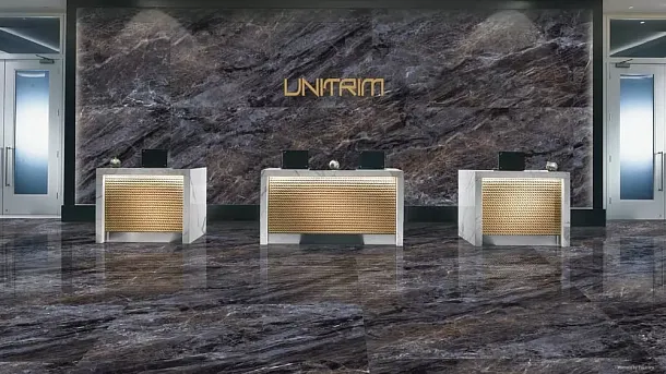 Фото Керамогранит Romano Versailles Blue High Glossy 60x120 Индия