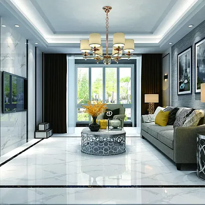 Фото Керамогранит Bianco White Polished (Sinking Ink) 60x120 (BHW-0026) Китай