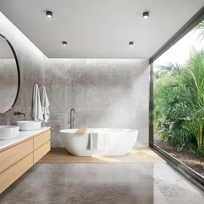 Фото Керамогранит Ariana Ceramica 0012928 Memento Bruges Grey Nat Rett 60x120 Италия