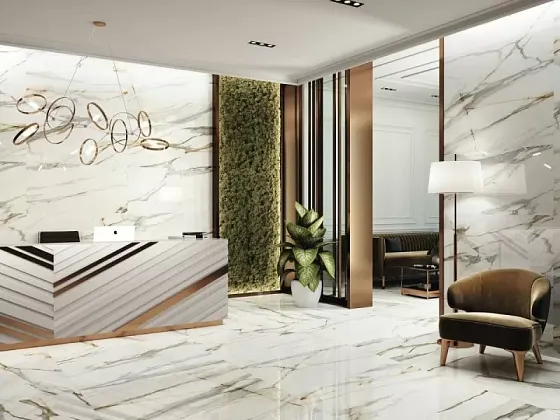 Фото Ступени A036805 Peldano Fior. C1 Calacatta Borghini 33х120 Испания