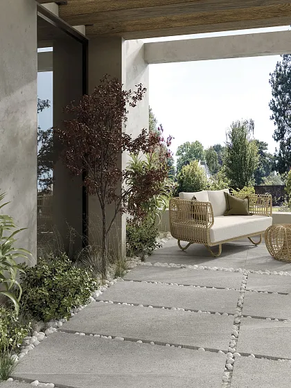 Фото Керамогранит MGM Ceramiche Limestone Antracite Rett 60x120 Италия