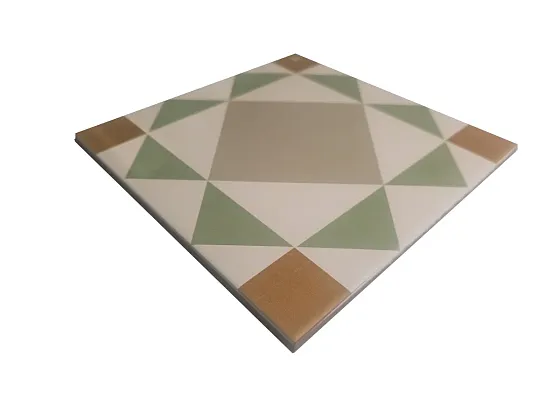 Фото Керамогранит Smile Tile Пальмира зеленый 20x20 Индия