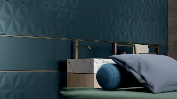 Фото Керамогранит E067 4D Nature Deep Blue 20х20 Италия