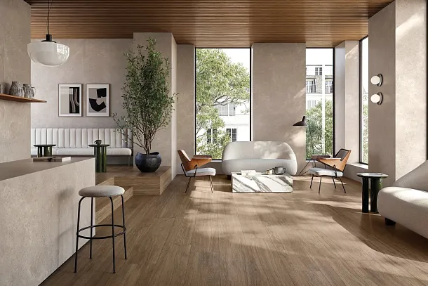 Фото Керамогранит Refin RJ98 Eik Choco Matt R 25x150 Италия