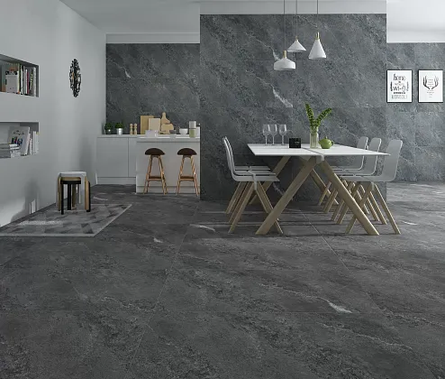 Фото Керамогранит Asia Obsidian Fossil Matt 60x120 Индия