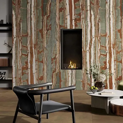 Фото Керамогранит Flaviker PF60014653 Supreme Hedonism Patagonia Blue Lux 3D R 120x280 Италия