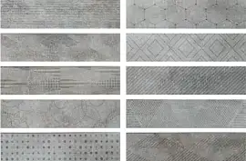 Фото Керамогранит 1047177 DOCKLANDS FREEPORT GREYWALL (10 soggettu mix) 8,6x35