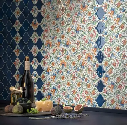 Фото Декор VT\A578\65000 Арабески Тоскана 2 глянцевый 6,5x6,5 Россия