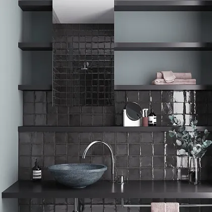 Фото Плитка Equipe 27602 Altea Thistle Blue 10x10 Испания