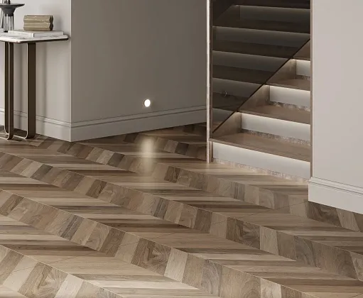 Фото Керамогранит Laparet Wood Latina Brown Chevron M Коричневый Матовый Карвинг 60Х120 Индия