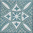 Декор Бахия 2 бирюзовый глянцевый 9,8x9,8x0,7 (KMD3STA020GN)
