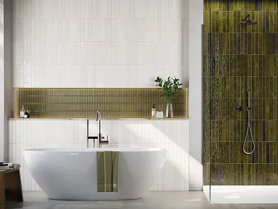 Фото керамическая плитка Vilar Albaro Nairobi Sticks Green (2.5x10) 20x20 Испания