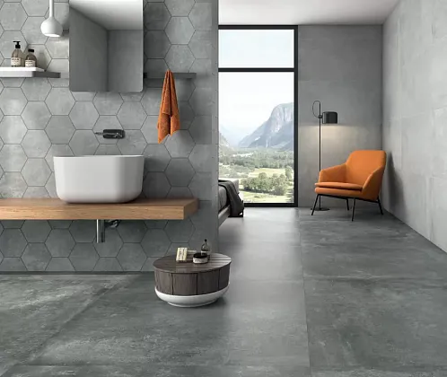 Фото Керамогранит Geotiles Ground Gris Matt 90x90 Испания