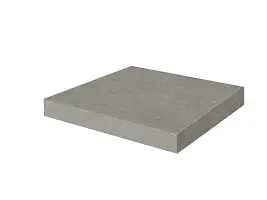Фото Ступень Kerama Marazzi Касабланка клееная угловая HP серый матовый обрезной 33x33x0,9 (KM6012G0171RGCA)