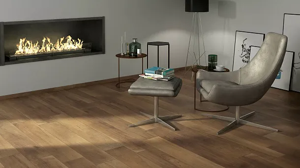 Фото Керамогранит 73005 Antique Decor Oak Fondi Rett.Decorati 20x120 Италия