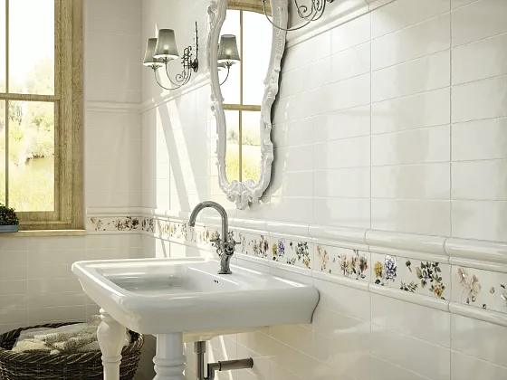 Фото Плитка MOLDURA WHITE 5x15 Испания