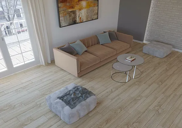 Фото Керамогранит Elma кремовый 15х60 Россия