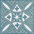 Декор Бахия 2 бирюзовый глянцевый 9,8x9,8x0,7 (KMD3STA020GN)